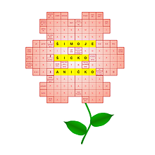 Grafika - Krížovka v tvare kvetu s tajničkou v nárečí - 12926778_