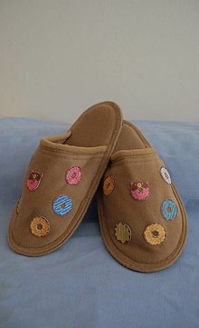 Ponožky, pančuchy, obuv - Papuče- Čoko-donuts - 12927234_