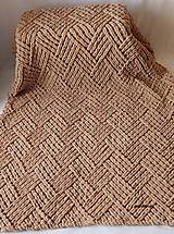 Úžitkový textil - Jemnučká a ľahká deka z priadze alize puffy - stredne béžová/bledo hnedá - 12928268_
