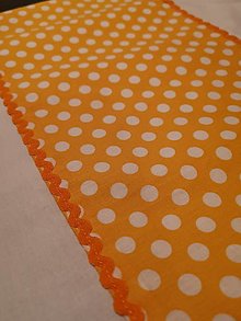 Úžitkový textil - Stredový obrus - Štóla žlté bodky - 12929919_