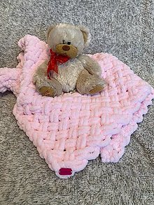 Úžitkový textil - Deka pre bábätko ružová - 12933146_