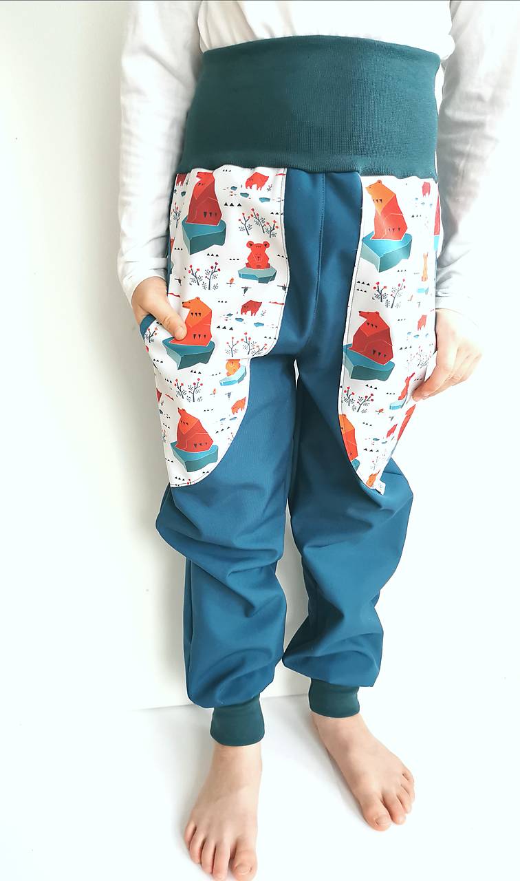 Softshellové nohavice "polar bear" 