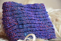 Čiapky, čelenky, klobúky - Čelenka turban melír (Modrá VÝPREDAJ) - 12933534_