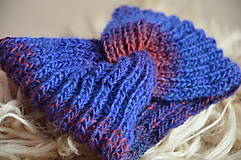Čiapky, čelenky, klobúky - Čelenka turban melír (Modrá VÝPREDAJ) - 12933535_