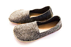 Polotovary - Sada na výrobu papučiek pre gaučových remeselníkov - veľkosti 36-40 + video (36 - Šedá) - 12932297_