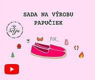Polotovary - Sada na výrobu papučiek pre gaučových remeselníkov - veľkosti 36-40 + video (36 - Šedá) - 12932300_
