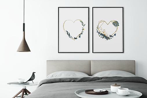  - Art Print, LOVE-Heart frame-Succulents No.4, obrázok na stenu (Plagát A3) - 12933467_