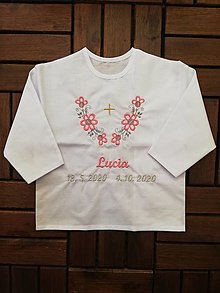 Detské oblečenie - Košieľka na krst Meadow L - 12932842_