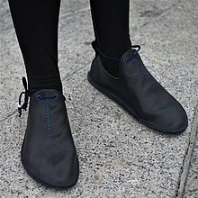Ponožky, pančuchy, obuv - Bombit-ki barefoot Easy černé s modrou - 12935212_