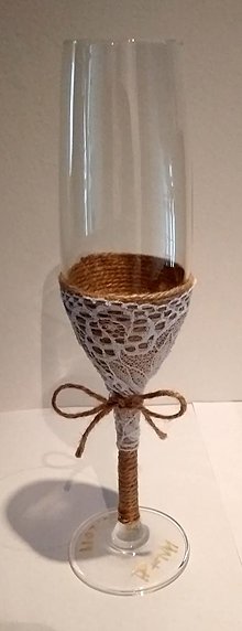Nádoby - Jutové svadobné poháre IV - 12938842_