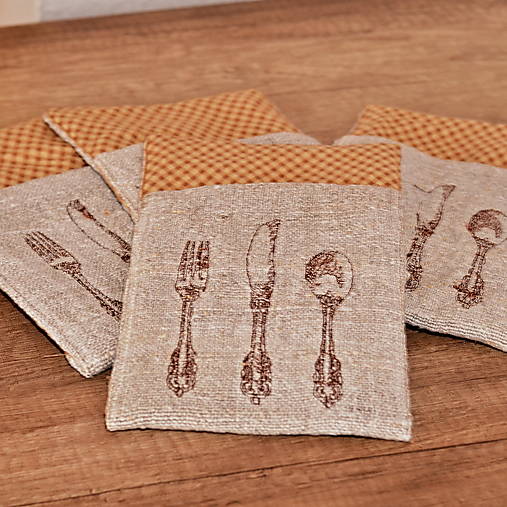 Úžitkový textil - Obal na Príbory - 12938546_