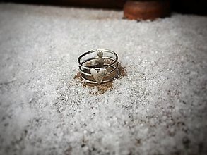 Prstene - Strieborný prsteň sebaLáska IV. - 12938698_