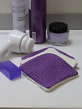 Úžitkový textil - Odličovacie tampóny fialové - 12943467_