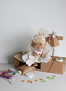 Hračky - Priateľky do kabelky. Textilná bábika princezka Chichôtka - 12943715_