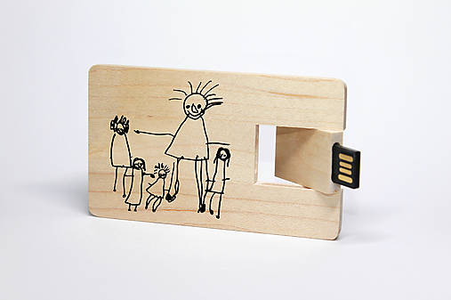 Papiernictvo - DREVENÉ USB_KAŽDÉ DIEŤA JE UMELEC - 12941612_