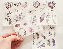 Papier - Set nálepiek "Botany Violet" - 12943350_