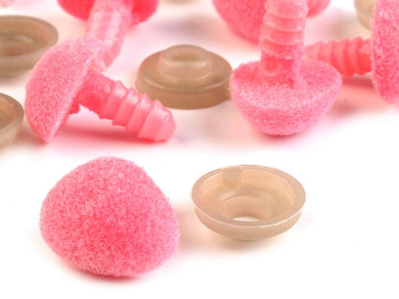 Bezpečnostný noštek, 11x14 mm, semišový (ružový)