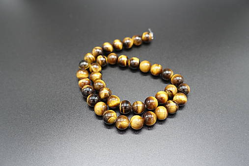 Minerály - Tigrie oko 10mm (38ks) - 12948183_