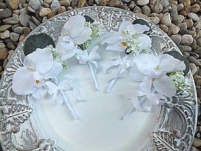 Svadobné pierka - Pierko pre svedka - Biela orchidea - 12948561_