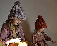 Detské čiapky - Veľká s bambuľkou...oranžová - 12949909_