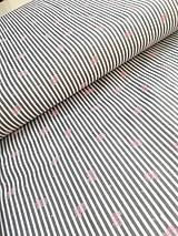 Textil - 100% bavlna pásik šedý - 12947465_