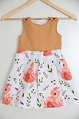 Detské oblečenie - dievčenské šaty s líštičkami 92 - 12946755_