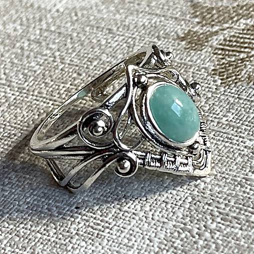 Elvian Mystic Amazonite Vintage Ring / Elfský mystický prsteň s amazonitom