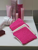 Úžitkový textil - Odličovacie tampóny sýto ružové - 12955597_