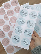 Papier - Nálepky s logom 5cm - 12952903_