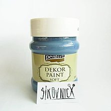 Farby-laky - Dekor paint soft chalky, 230 ml, kriedová farba (džínsová modrá, denim) - 12952129_