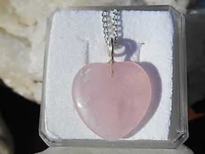 Náhrdelníky - rosa heart in silver-srdiečko-v striebre - 12955147_