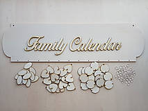 Drevený rodinný kalendár A-Family Calendar (najväčší výber kombinácii)