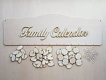 Drevený rodinný kalendár B-Family Calendar (najväčší výber kombinácii)