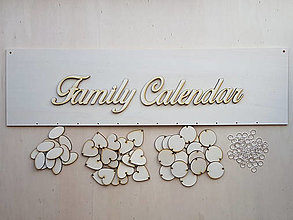 Dekorácie - Drevený rodinný kalendár D-Family Calendar (najväčší výber kombinácii) - 12955301_