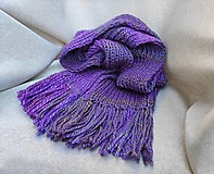Ručne pletený šál (fialový melírovaný)