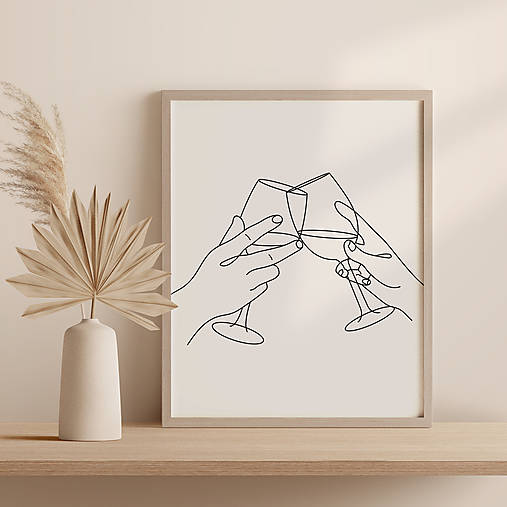 Grafika - Plagát s vínom - 12951642_