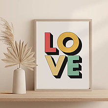 Grafika - Plagát s nápisom "LOVE" - 12951587_