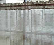 Úžitkový textil - Záclona 100% ľan - šitie na želanie - 12953862_