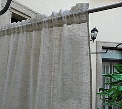 Úžitkový textil - Záclona 100% ľan - šitie na želanie - 12953860_