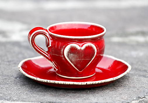 Keramická šálka so srdiečkom Espresso 50 ml