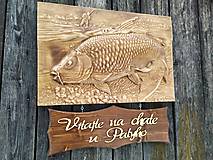 Tabuľky - Uvítacia tabuľa rybár s textom na želanie - 12960036_