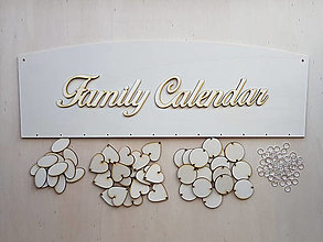 Dekorácie - Drevený rodinný kalendár C-Family Calendar (najväčší výber kombinácii) - 12958958_