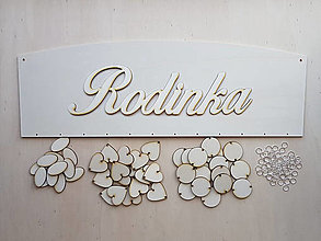 Dekorácie - Drevený rodinný kalendár C-Rodinka (najväčší výber kombinácii) - 12959002_