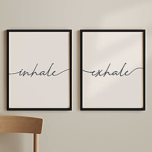Grafika - Set plagátov "Inhale & Exhale" - 12958325_