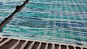 Úžitkový textil - Koberec tkaný ,,tyrkysovo zelený,, 80x180cm - 12964714_