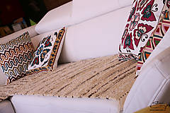 Úžitkový textil - Ručne tkaný koberec KOBERČEKY SLUŠŇÁK 125 cm šírka hnedý - 12961123_