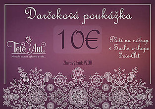 Darčekové poukážky - Valentín s Tete-Art Darčeková poukážka (Darčeková poukážka - vytlačená) - 12961735_