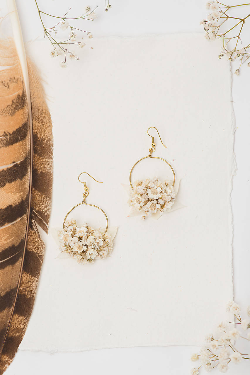 Mini kruhové náušnice "píšem ti básne" 