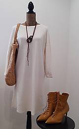 Šaty - Basic Undyed Hemp Jersey Jumper Dress - 12963925_