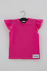 Detské oblečenie - Dievčenské tričko s volánikom - 12961603_